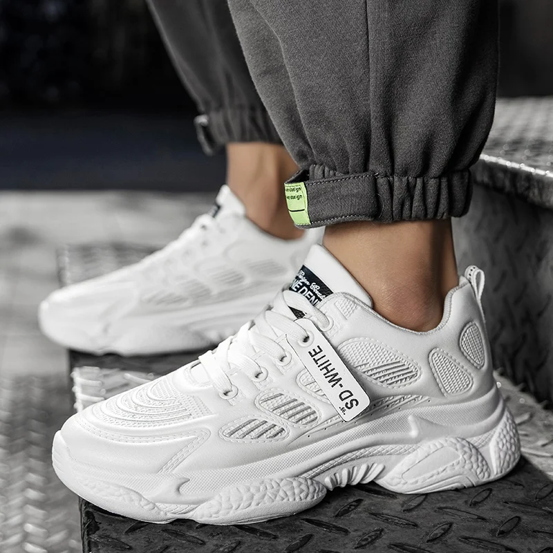 

2121 New Fashion Men's Chunky Contracted Sneakers Thick Bottom Platform Vulcanize Dad Shoes Trends Breathable Casual Shoe