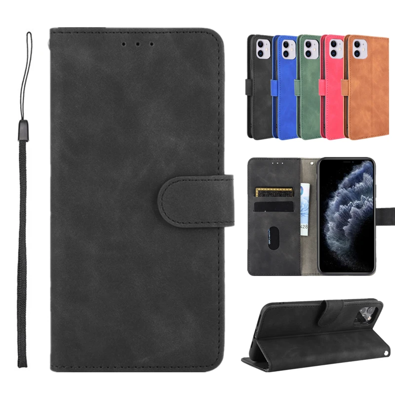 Кожаный чехол бумажник с откидной крышкой для iPhone 12 11 Pro Max Mini XS XR X SE 6 6S 7 8 Plus кобура