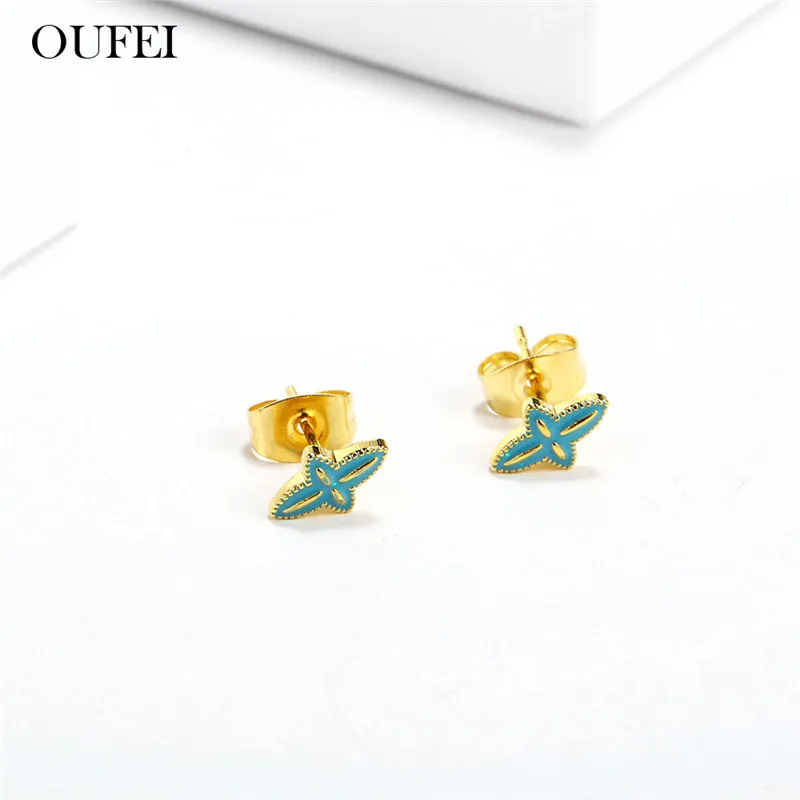 OUFEI ювелирные изделия из нержавеющей стали женские подвески маленькие серьги для
