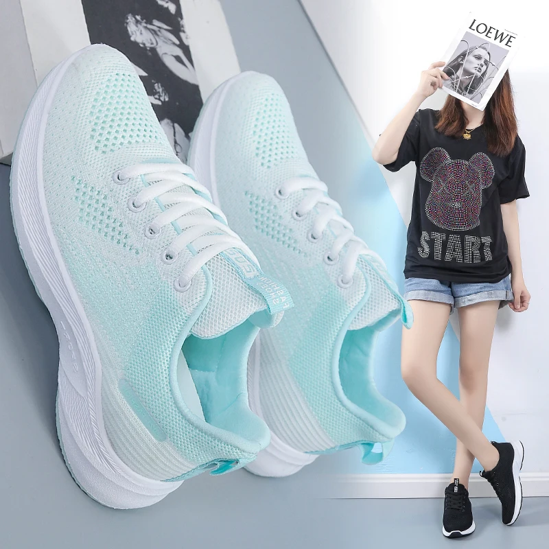 

All Season Sneakers Women Summer Autumn Breathable Soft Sole Outdoor Fitness Speed Sock Flying Trainers
