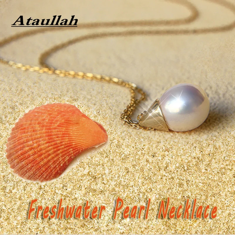 

Ataullah Fashion Freshwater Pearl Necklace Silver 925 Jewelry Pendant Necklaces Plated with Gold Women Chain Party NW091