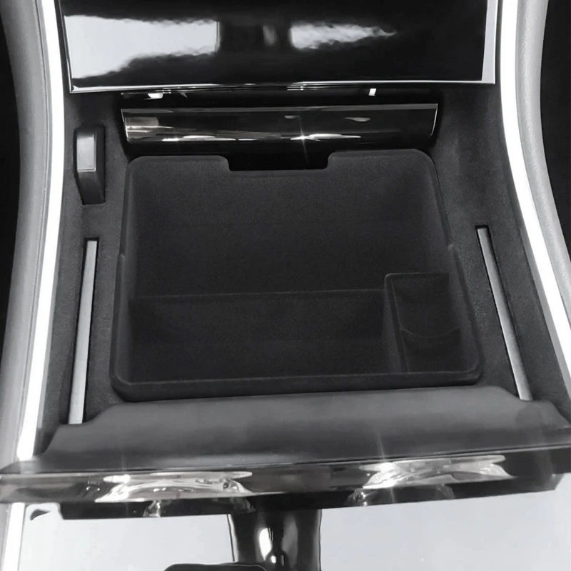 

for Tesla Model 3 2017-2019 Center Console Flocking Storage Box Armrest Box Storage Box Car Interior Modification