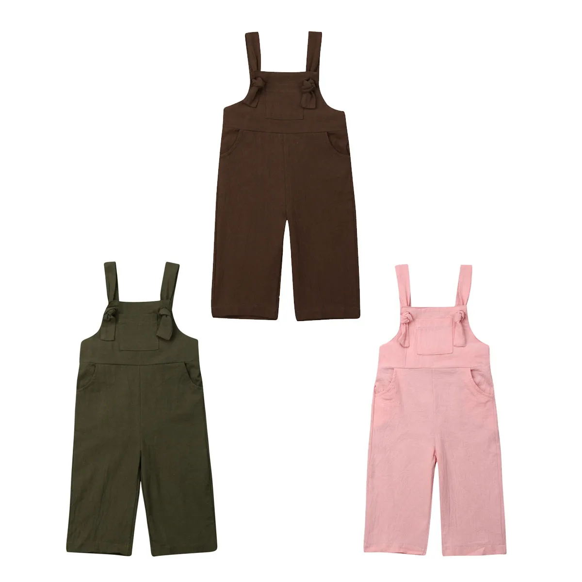 Женский комбинезон для маленьких девочек и мальчиков Летний брюки комбинезоны