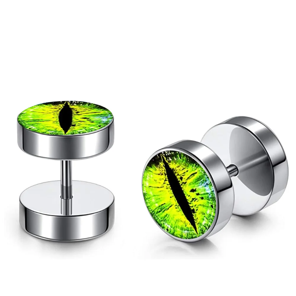 Мужские серьги-гвоздики из нержавеющей стали Поддельные Приборы Пробка Для