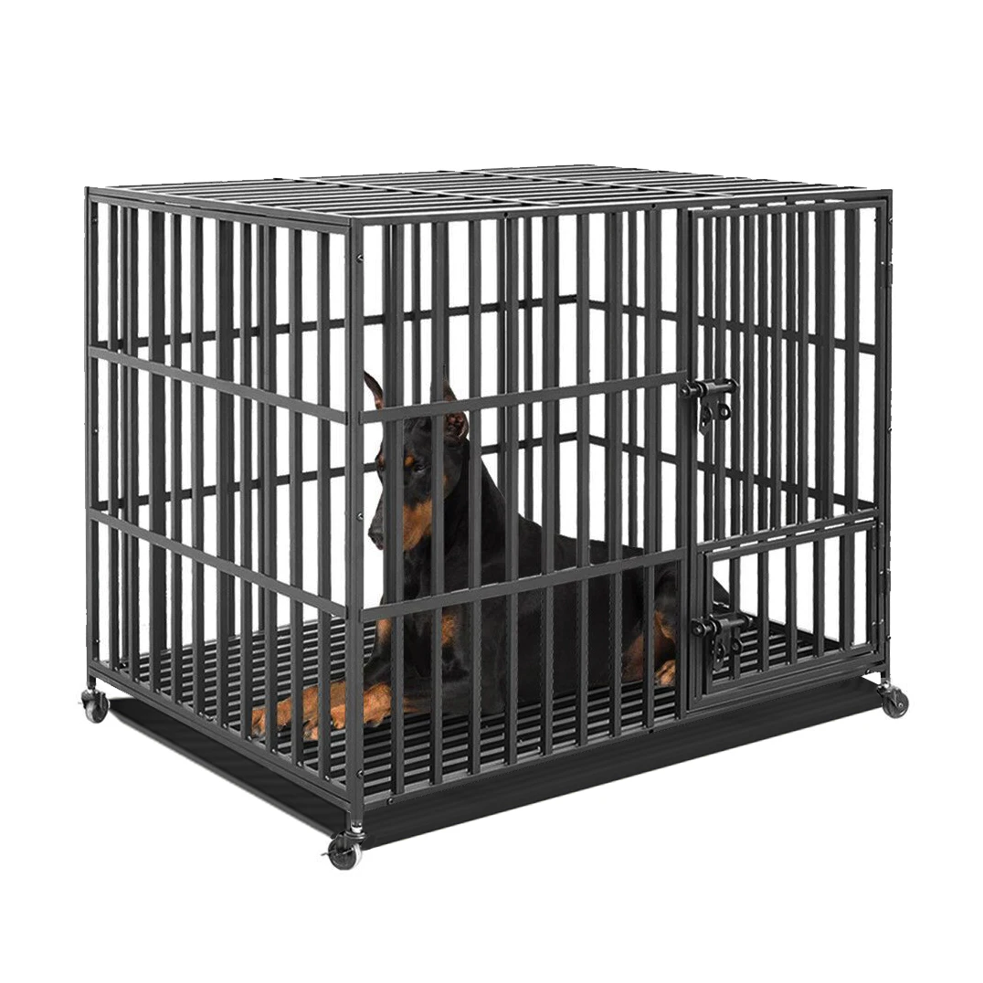 37” 42” 46” Heavy Duty Dog Cage Metal Pet Dog Crate 3 