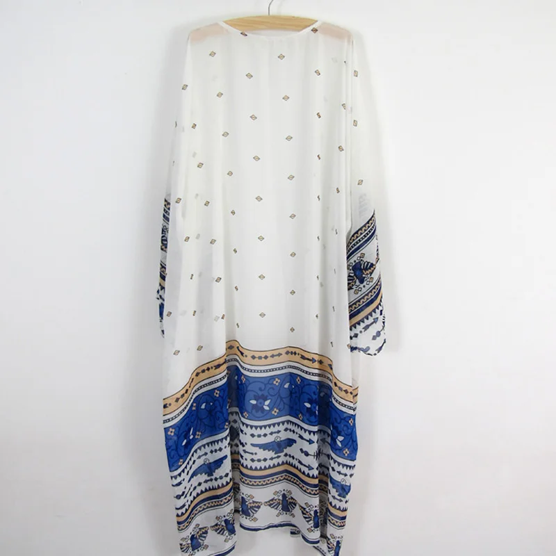 Летняя Пляжная шифоновая накидка новая романтичная с принтом парео Пляжное