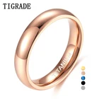 Кольцо Tigrade из розового золота для женщин и мужчин, обручальное кольцо 4 мм из титана в стиле унисекс, классические кольца, 5 цветов, предоставляет размеры 3,5-14,5