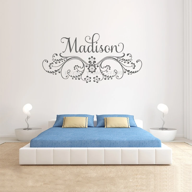 

Girl Name Wall Decal Personalized Decal Shabby Chic Decor Nursery Name Sign Baby Girl Nursery Decals Custom Name Decal DZ030