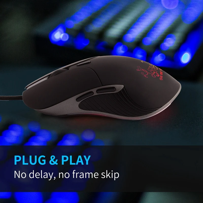 Проводная игровая клавиатура Мышь двойное счастье птицы звука красочные мышка с