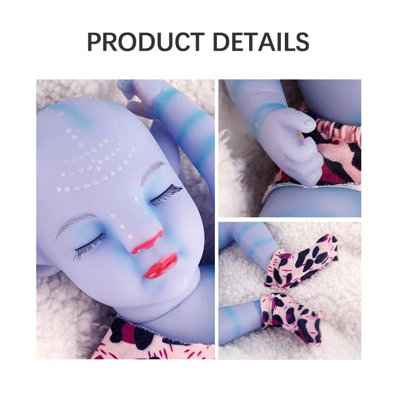 

12 Inches Avatar Night Light Full Soft Vinyl Toy Reborn Baby Lifelike Doll Newborn Reborn Dolls Toys Gift LOL For Girl Children