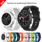 Ремешок силиконовый для Huami Amazfit GTS, сменный Браслет для Huami Amazfit GTR 42 мм 47 мм, 20 мм 22 мм