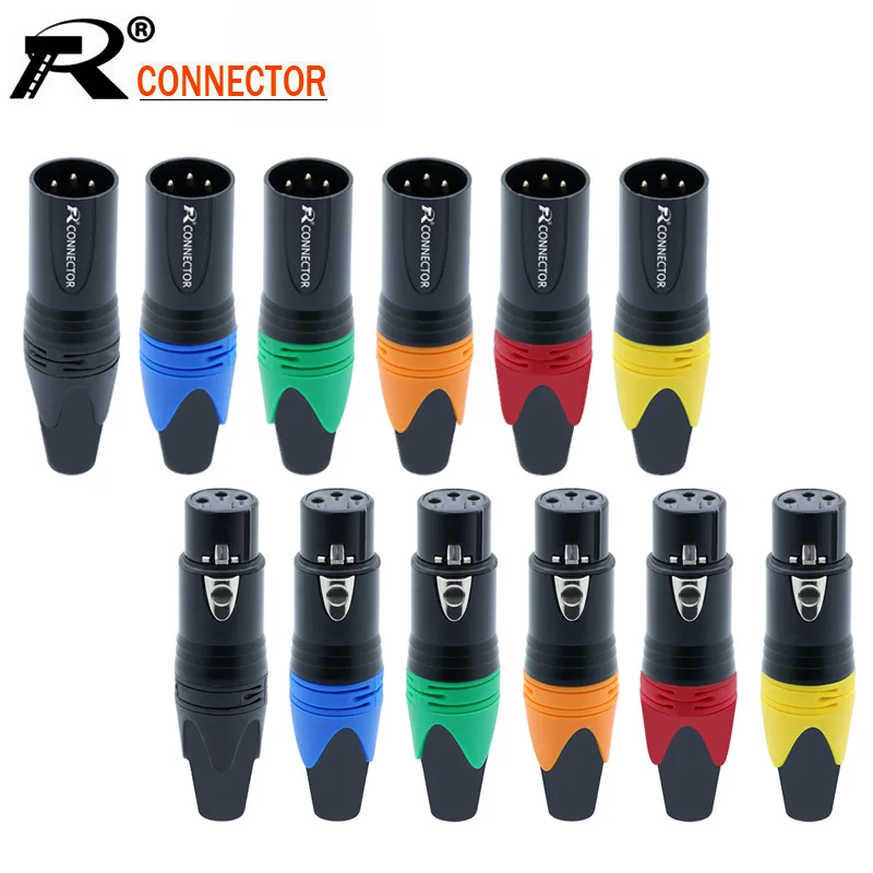 20 шт./10 комплектов 10 шт. 3 контактный гнездовой разъем XLR + штекеров типа папа