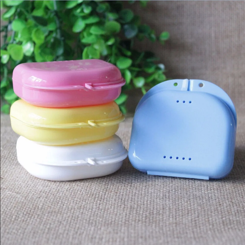 Denture Bath Box Cleaning Teeth Case Dental False Storage Container Boxs Cleaner Random |