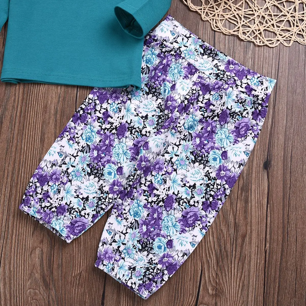 

Toddler Baby Girl Outfits Ruffles long sleeve Suit Shirt Top + Floral Pants + Headband Autumn warm baby girl clothes 3pcs/set