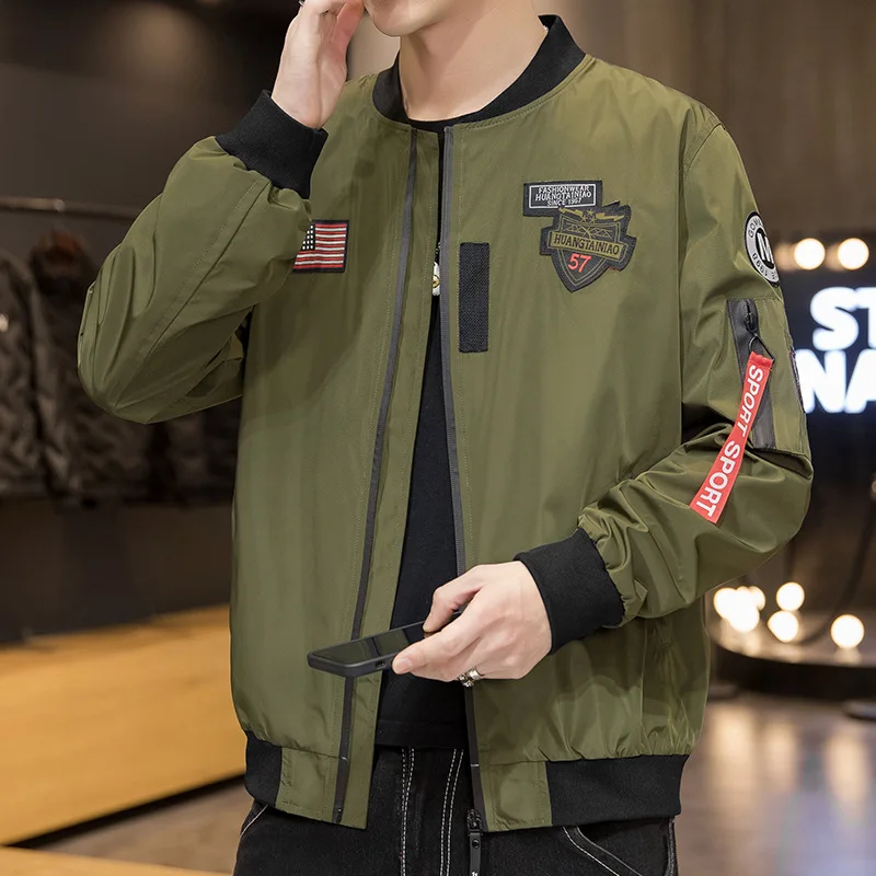 

2021 spring men's zipper jacket Korean fashion trendy men's sports jacket casual jacket men's clothing