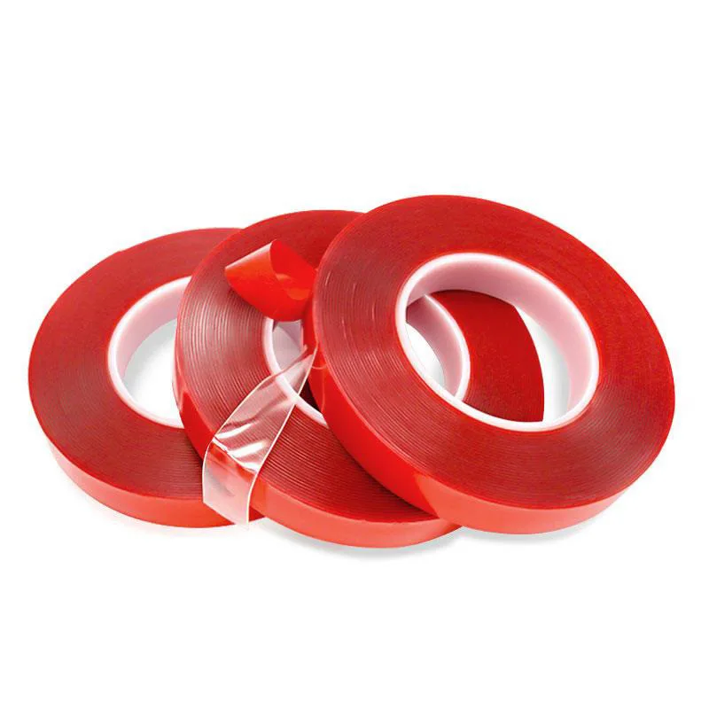 1PC 3m Car Double Sided Adhesive Foam Tape Heat Resistant Strong Acrylic PET Red Film VHB Tape 3 meter