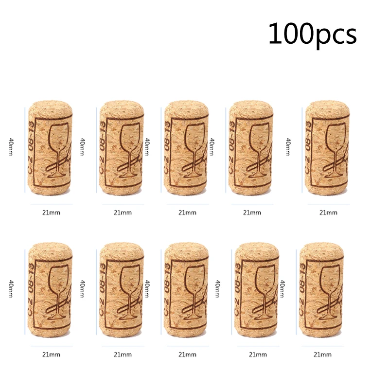 2140 100pcs 50 100 шт пробки для вина, многоразовые функциональные портативные уплотнительные пробки для бутылок, барные инструменты, кухонные аксессуары - Цвет: 2140 100pcs