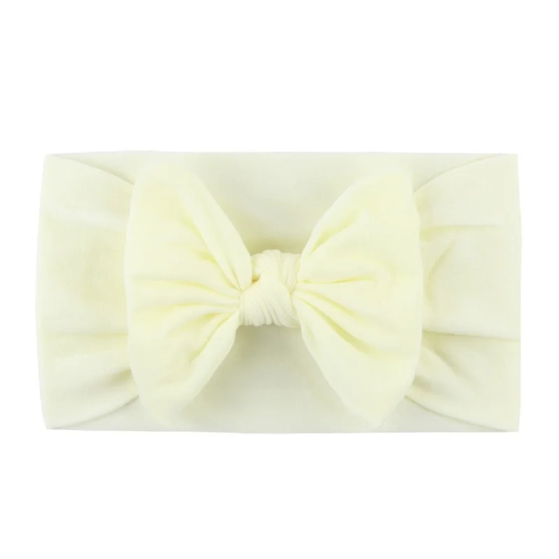 Beb&eacute; ni&ntilde;a de Color s&oacute;lido cinta el&aacute;stica suave para el cabello accesorios para el cabello, lazos anudada cabeza Haarband Headwrap para beb&eacute; reci&eacute;n nacido Ni&ntilde;o-3