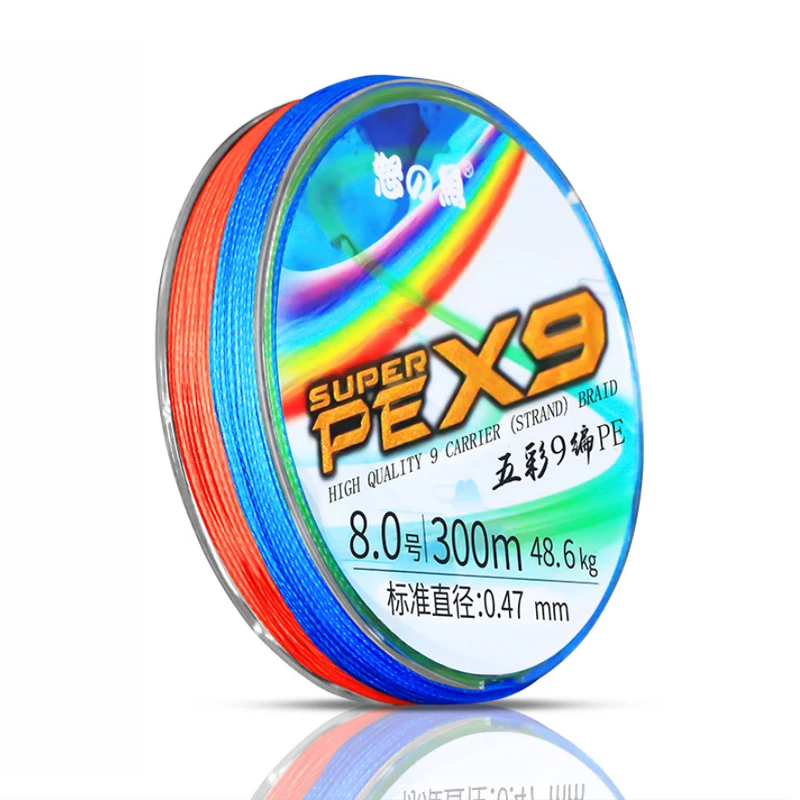 2022 New 9X Japanese Multifilament Carp Fishing Line 100m/300mPE Wear-resistant Braided Line Freshwater Fishing Tackle