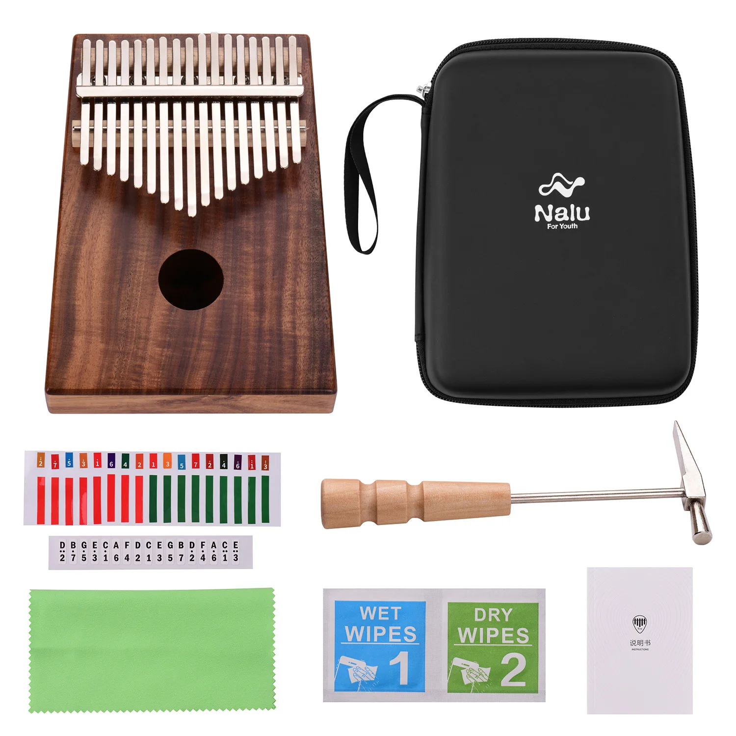 

Nalu NK-A1 калимба Mbira игрушечное пианино 17 клавиш из цельного дерева палец фортепиано с музыкальными инструментами проста в освоении для начин...