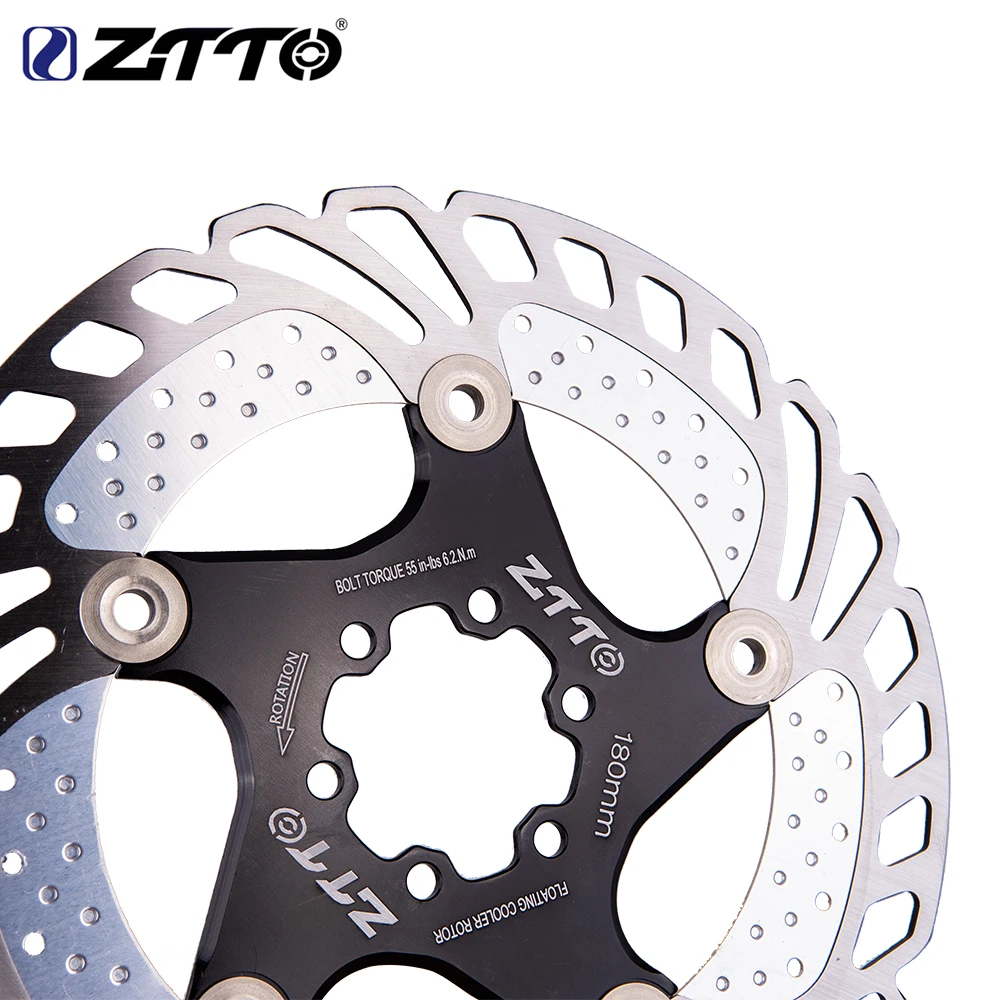 ZTTO Bicycle Brake Cooling Disc Floating Ice Rotor For MTB Gravel Road Bike 203mm 180mm 160mm 140mm Cool Down vs RT99 RT86 | Спорт и