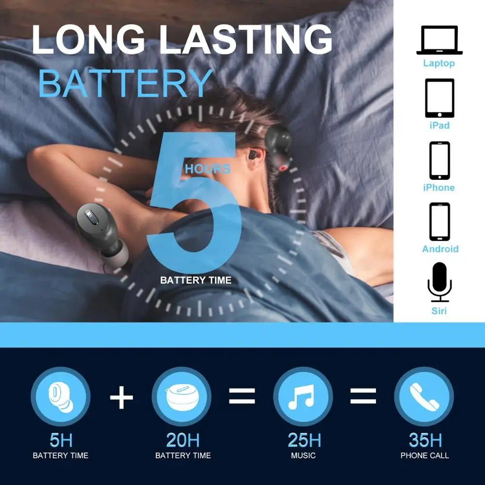 AIRIENX HIFI беспроводные наушники-вкладыши TWS Bluetooth 5,0 наушники водонепроницаемые/небьющиеся наушники для iphone android