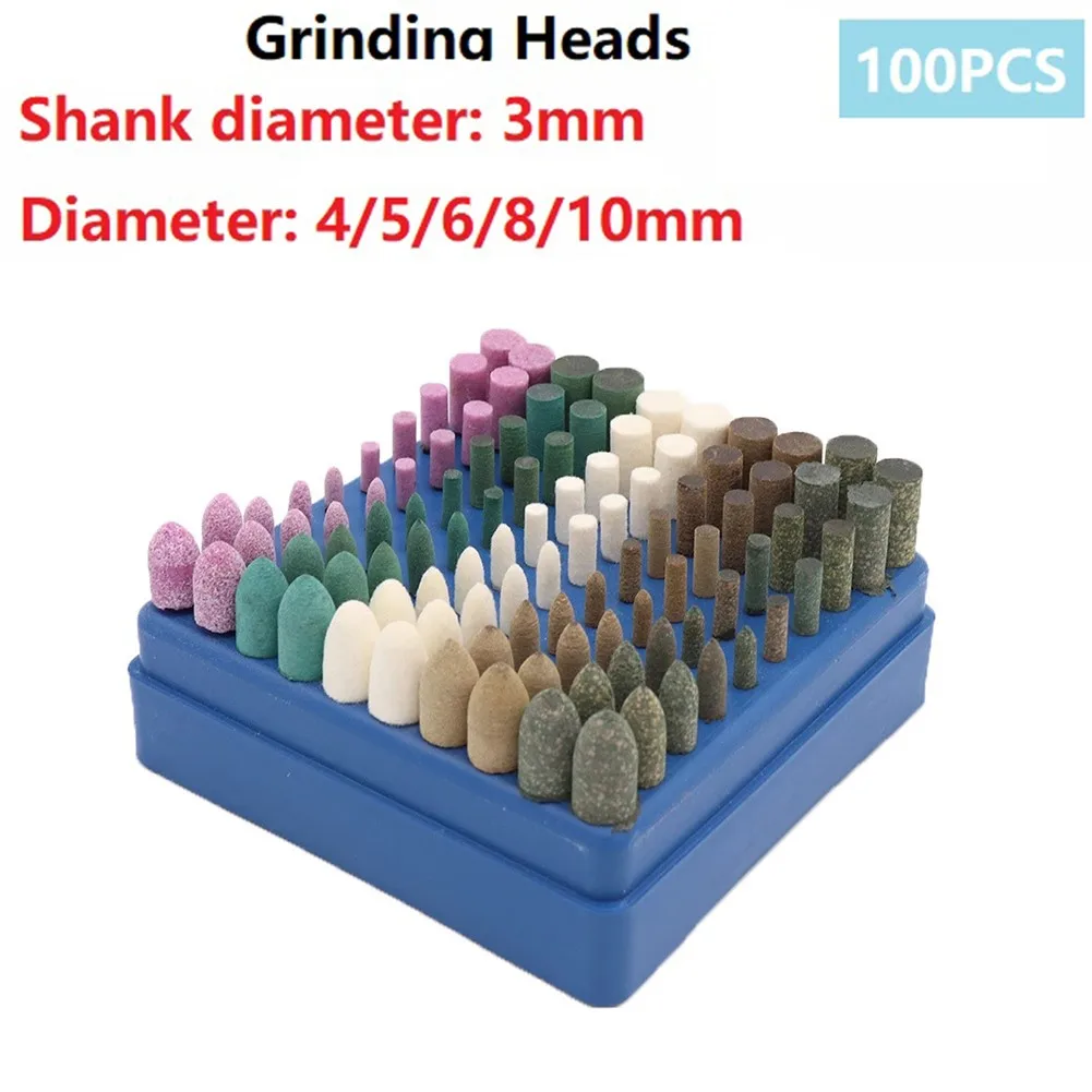 

100pcs Power Tools Electric Grinding Stone Electric Drill Accessories Polishing Wheel Head Grinding Head Mounting Stone Wheel Bo