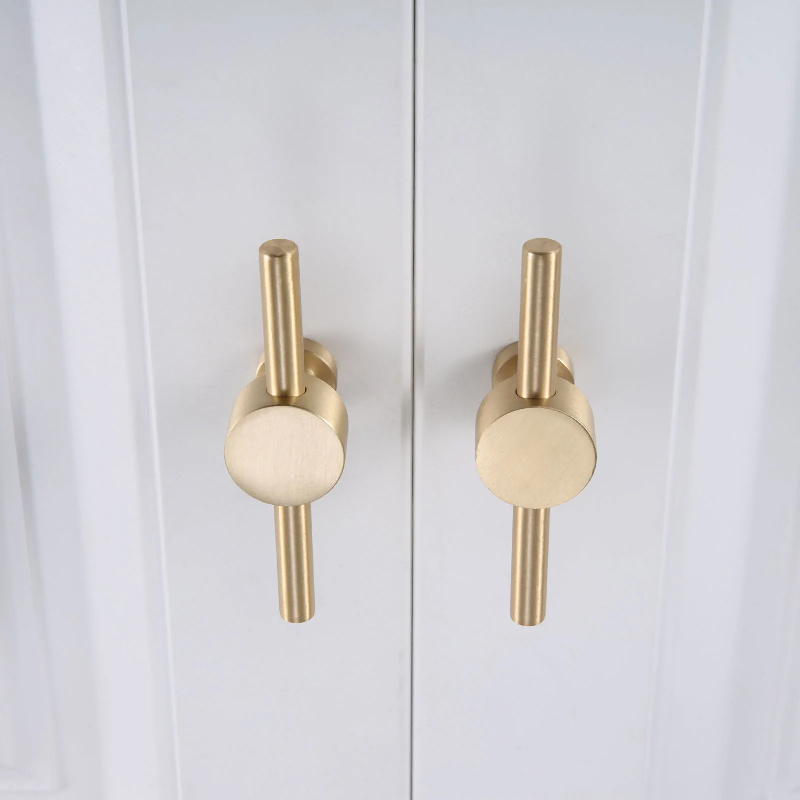 

1pc 90MM T Bar Knobs Pulls Pure Copper Kitchen Cabinet Door Handles Brushed Gold Brass Drawer Knobs Pull Handles Dresser Pulls