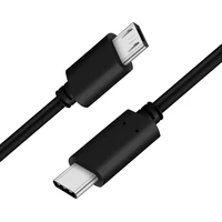 black pvc usb c to micro 5pin cable charging sync for mobile phone for samsung huawei xiaomi