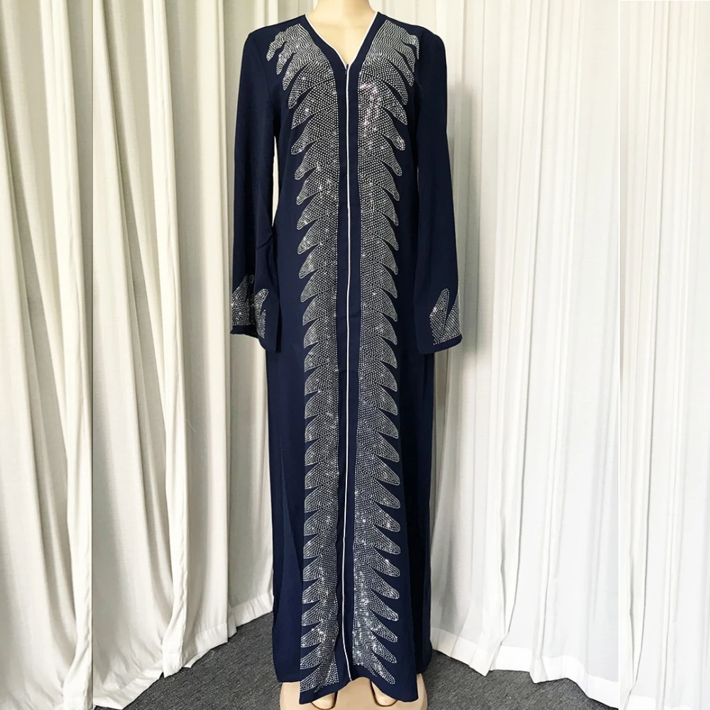 Мусульманский Кафтан-абайя платье кимоно женское Дубай турецкие камни Исламская