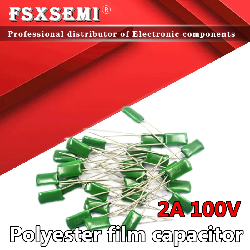 

1000pcs Polyester film capacitor 100V 1nF 1.5nF 2.2nF 100nF 220nF 2A102J 2A152J 2A222J 2A392J 2A103J 2A473J 2A104J 2A154J 2A474J