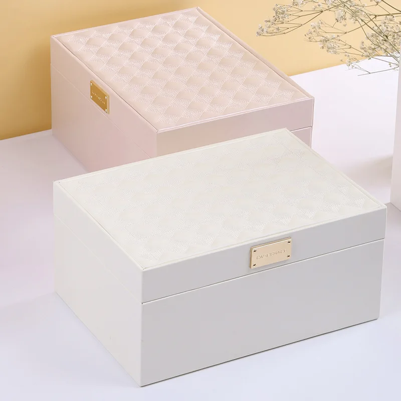 Органайзер для ювелирных изделий большой емкости новинка 2019 шкатулка кожаный