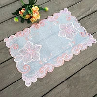 new lace embroidery table place mat cloth coffee pad cup christmas tea coaster dish placemat drink doily dining mug kitchen