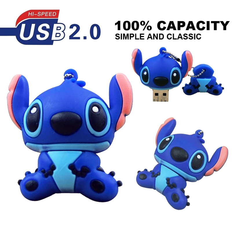 Синий мини USB флеш накопитель 128 МБ 32 Гб 64 ГБ анимированный 2 0|USB флэш-накопители| |