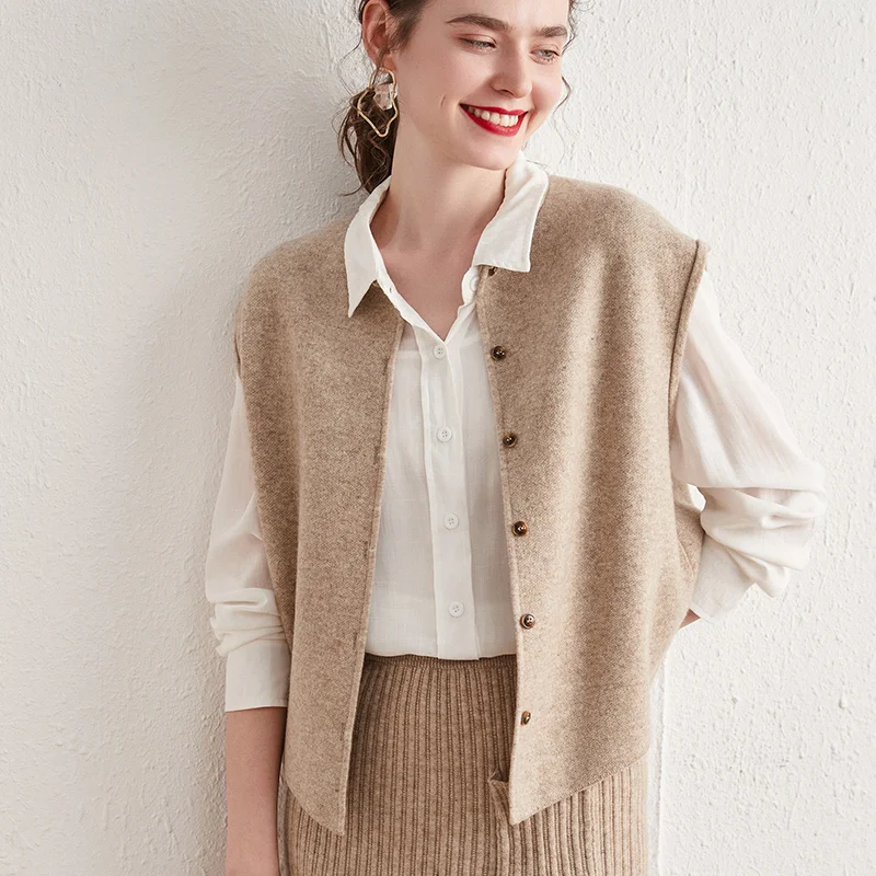 100% мериносовая шерсть вязаные куртки женские кардиганы без рукавов 2 вида цветов