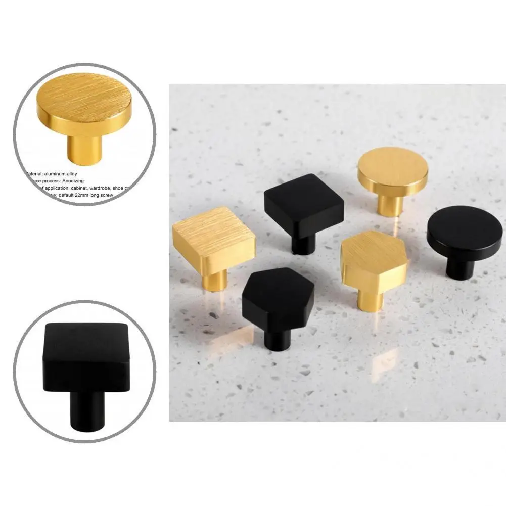 

Anodic Oxidation Multipurpose Long-Lasting Single Hole Round Square Modern Cabinet Knob Drawer Knob for Drawer