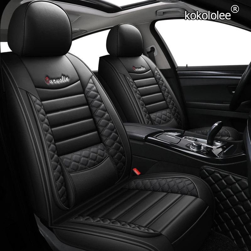 Кожаные чехлы на сиденья kokolee для volkswagen все модели vw polo passat b6 b7 b8 golf 5 6 7 touran touareg