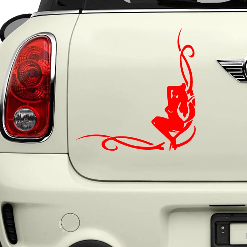 

Girl reflective funny car sticker vinyl decal waterproof auto stickers on truck KK10*10cm