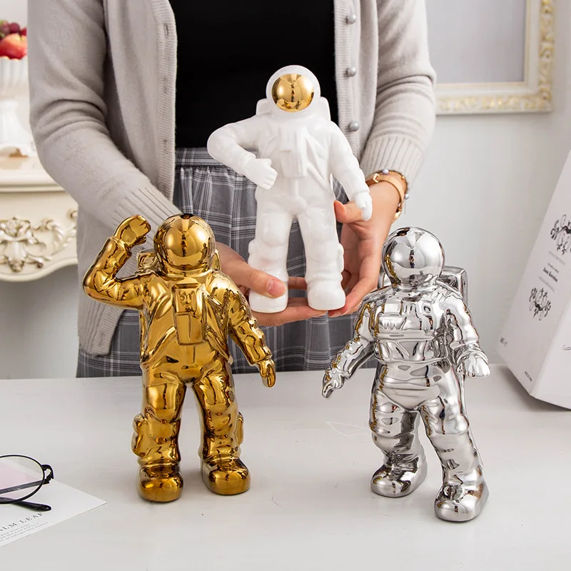 Современная керамика астронавт украшение ремесла скульптура для дома гостиной