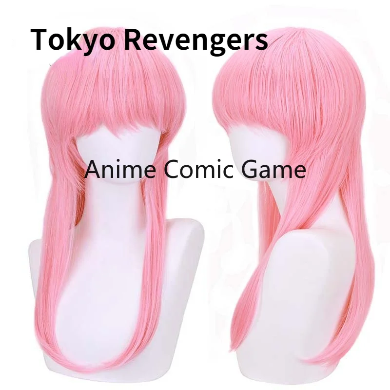 

Парик для косплея харучиё из Токио, термостойкий для косплея харучиё Акаси, с розовыми волосами, для мужчин и женщин