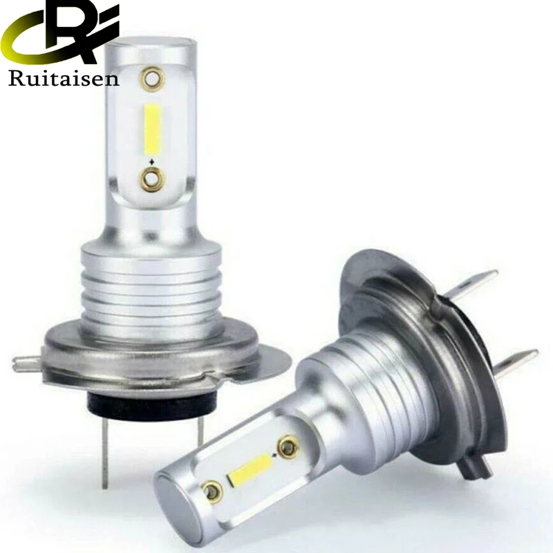 

2 шт., светодиодные лампы для фар H7, 6000K, супер яркие, 1860, 360 градусов светодиодный 55 Вт