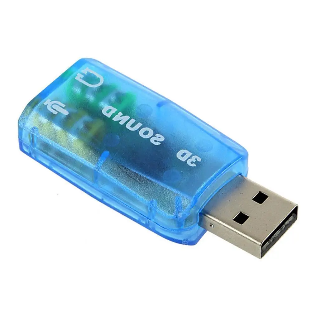 USB 1 Микрофон динамик объемный звук 7 CH 3D адаптер звуковой карты для портативных