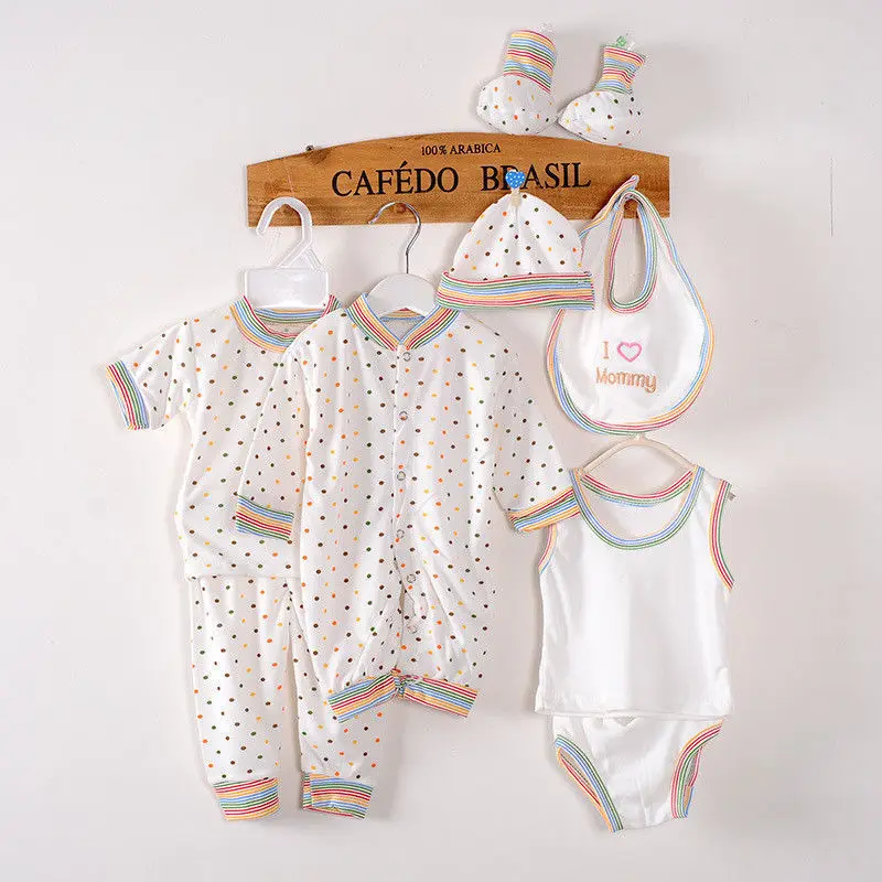 Conjunto de camiseta y pantalones para reci&eacute;n nacidos, conjunto de ropa de 0 a 3M, 8 unidades-2