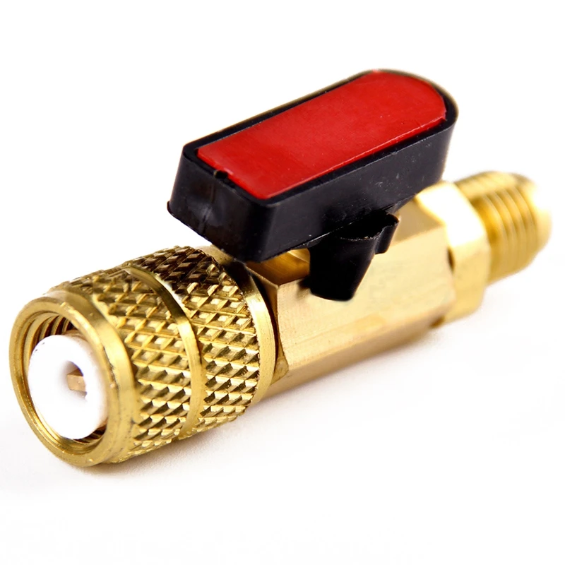 

3Pcs/Lot Hvac Tools Gauges New 3 Color R410A Valves Refrigerant Adapter Ac Charging Hoses Brass Straight Ball Valves