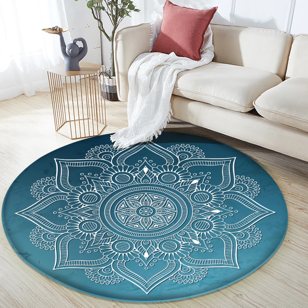 

2022 Hot Sale Rugs Living Room Anti Slip Flannel Carpet Mat Bathroom Round Rug Kоврик придверный Bedroom Baby Playmat Carpet