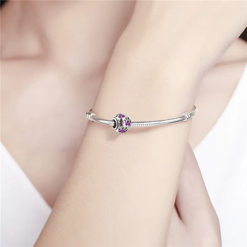 

Hot Sale Silver 12 Color Birthstone Charm Fit Original 3mm Bracelet&Bangle Making Fashion DIY Jewelry For Women February