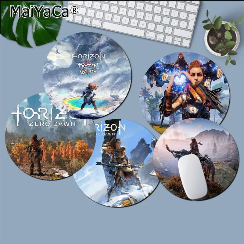 

Maiyaca в наличии Horizon Zero Dawn высокоскоростной новый круглый коврик для мыши нескользящий коврик для ноутбука ПК коврик для мышки игровой коврик...