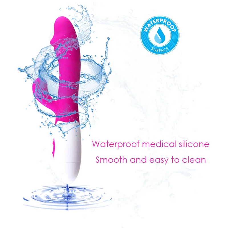Вибратор для точки G 30 дюймов двойная вибрация силиконовый водонепроницаемый