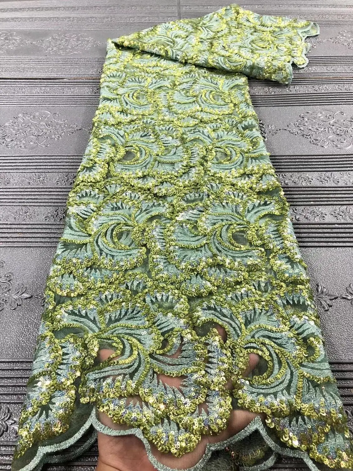 Дизайн с бахромой Новое поступление 2020 африканская кружевная ткань блестками