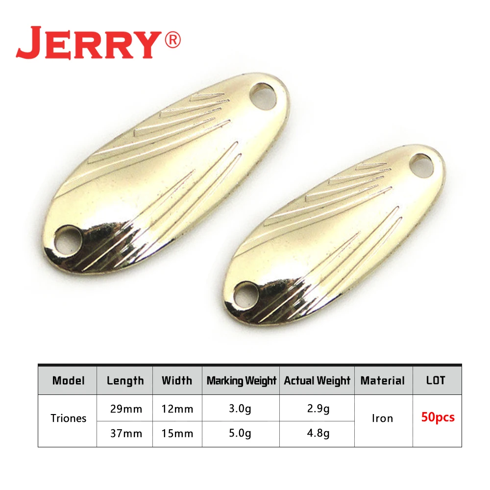 JERRY 2.9g 4.8g 50 Pieces Ripple Style Unpainted Plating Metal Fishing Tackle DIY Casting Trout Spoons | Спорт и развлечения